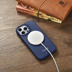 iCarer odinis MagSafe dėklas iPhone 14 Pro – mėlynas