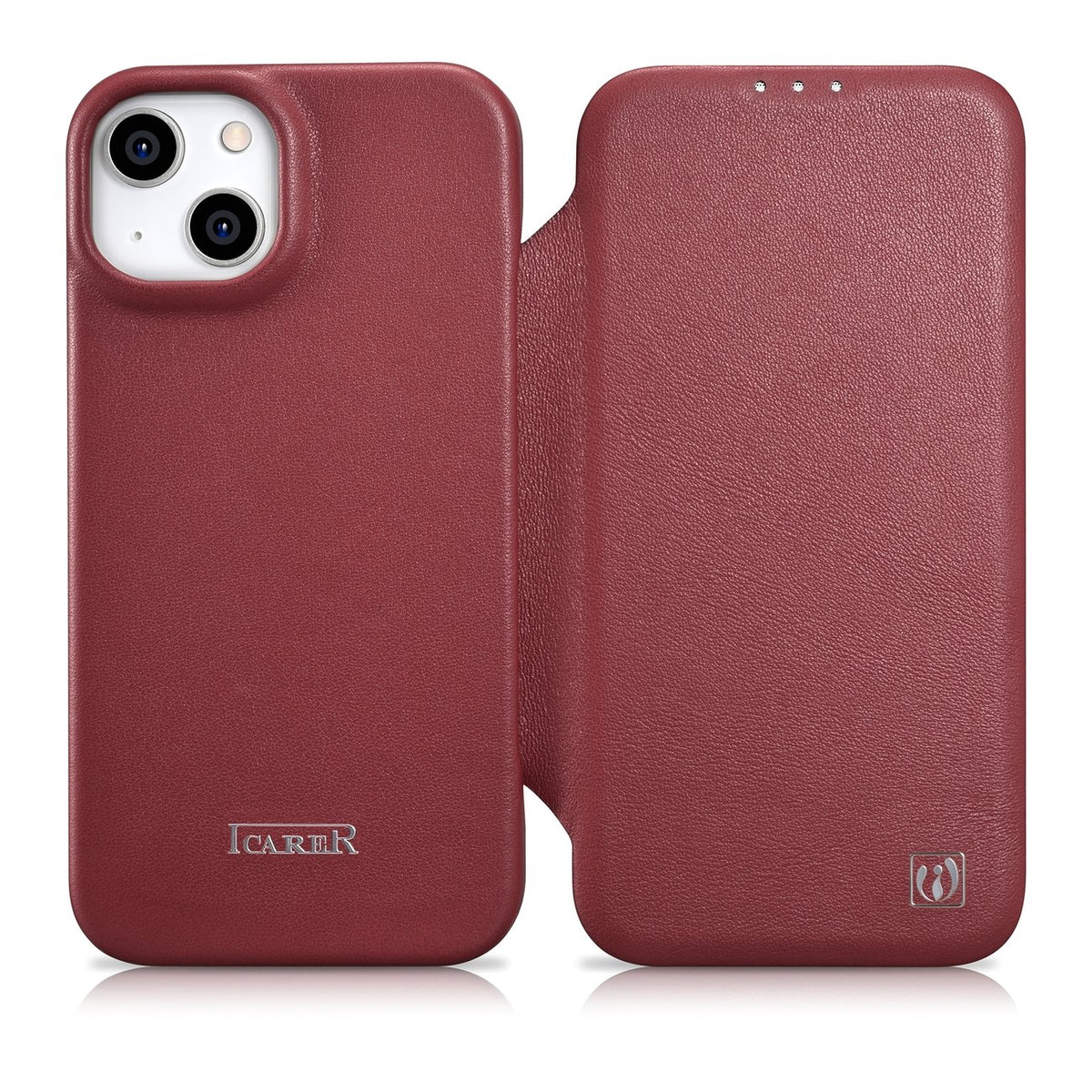iCarer odinis MagSafe dėklas iPhone 14 Plus – raudonas
