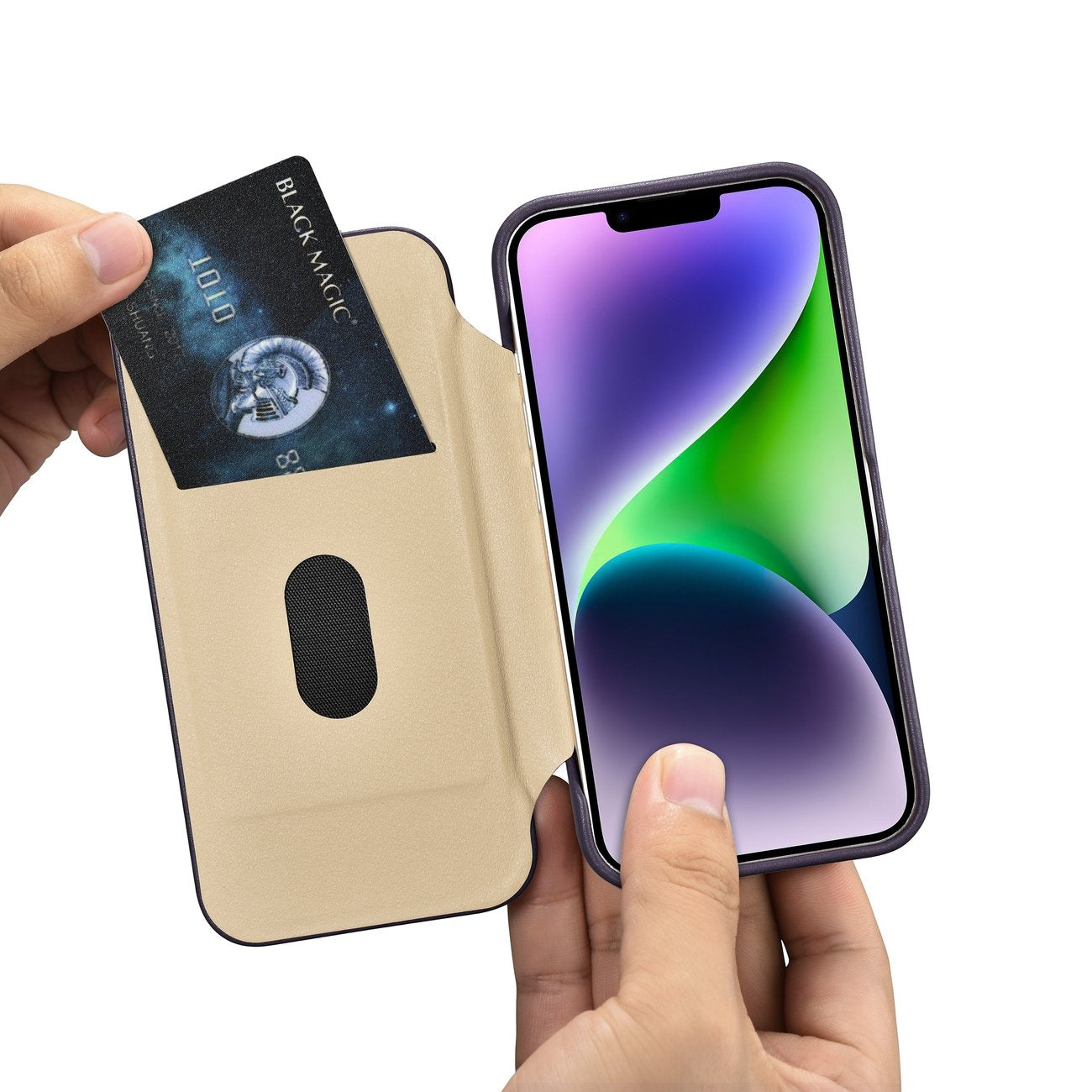 iCarer odinis MagSafe dėklas iPhone 14 Plus – violetinis