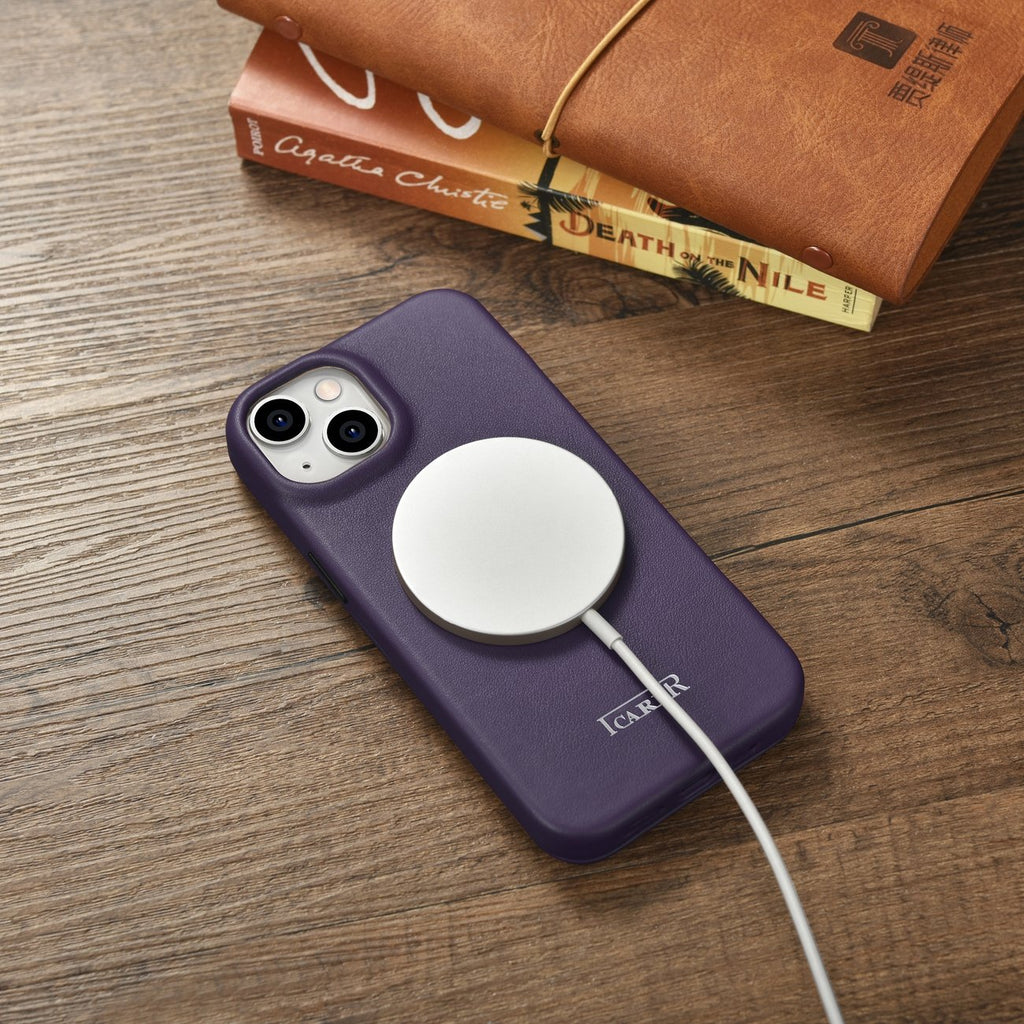 iCarer odinis MagSafe dėklas iPhone 14 Plus – violetinis
