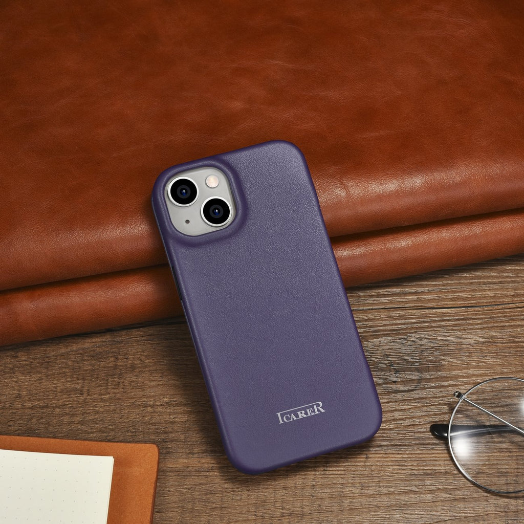 iCarer odinis MagSafe dėklas iPhone 14 Plus – violetinis