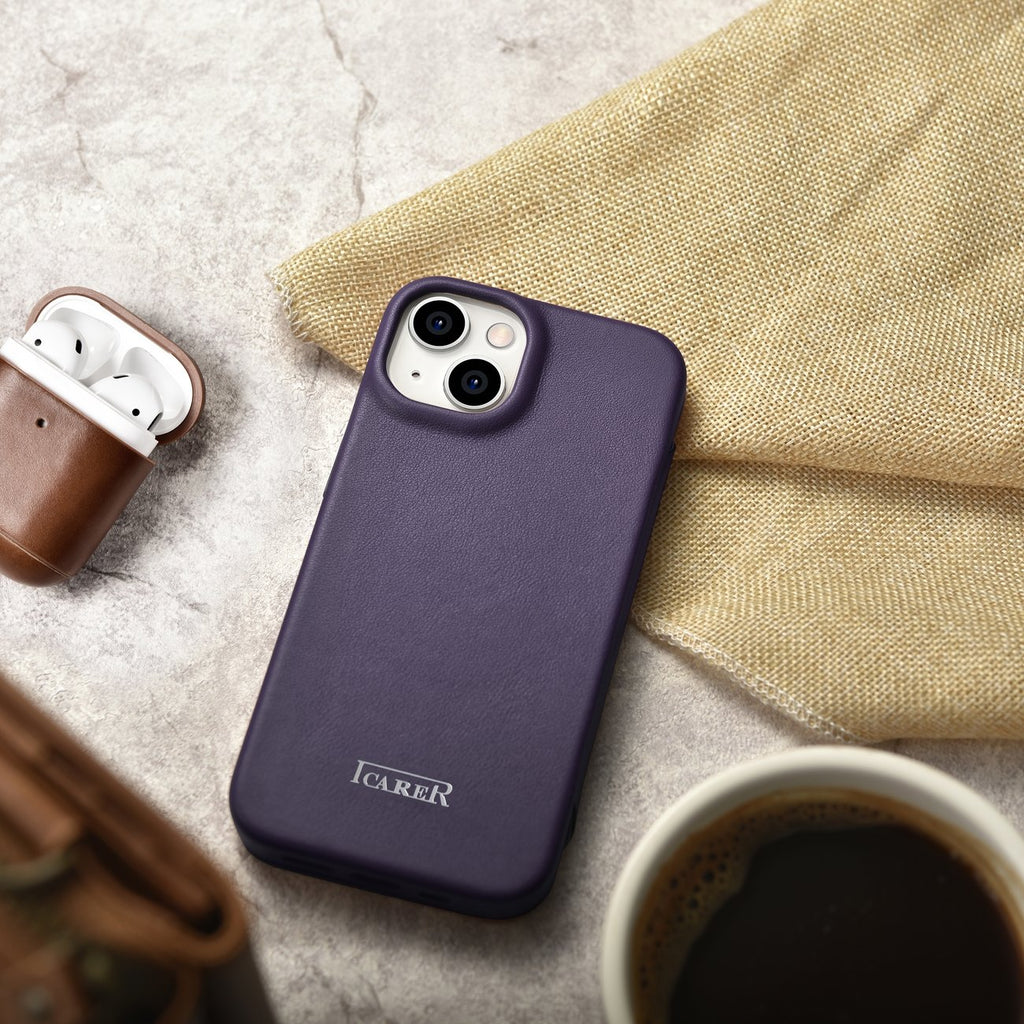 iCarer odinis MagSafe dėklas iPhone 14 Plus – violetinis