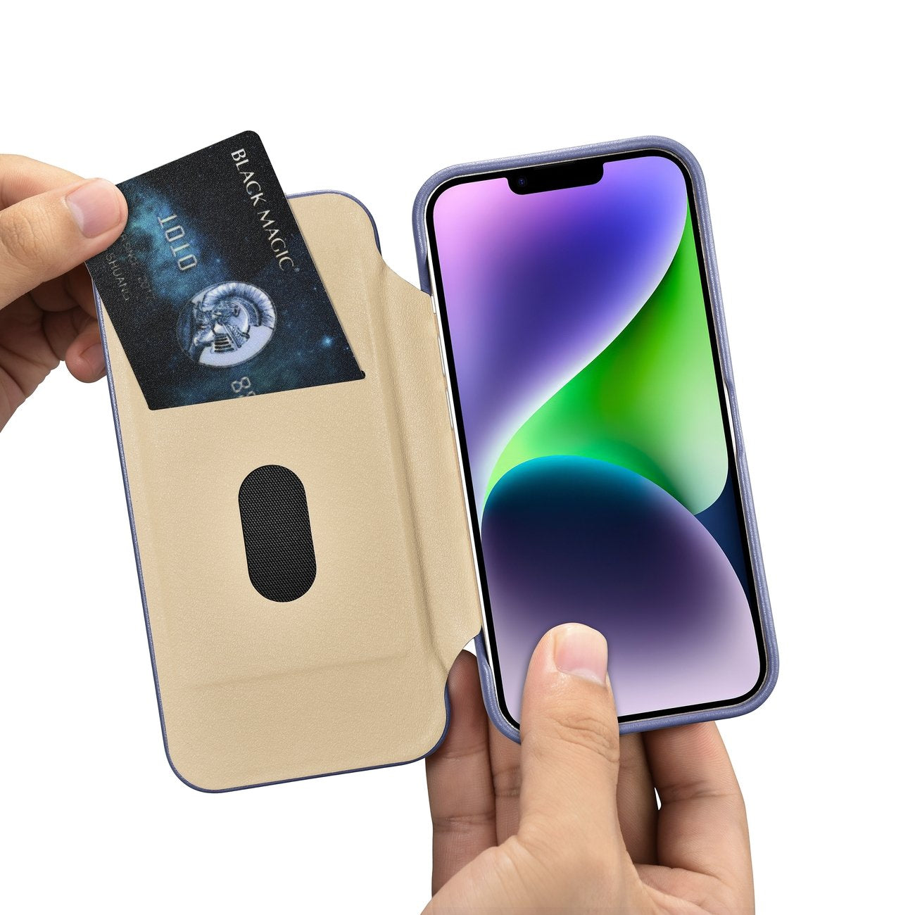 iCarer odinis MagSafe dėklas iPhone 14 Plus – violetinis