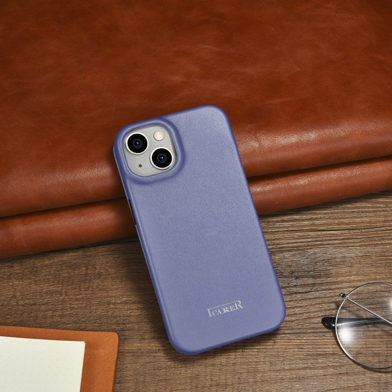 iCarer odinis MagSafe dėklas iPhone 14 Plus – violetinis