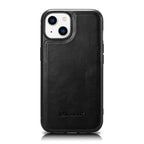 iCarer natūralios odos dėklas iPhone 14 Plus – juodas