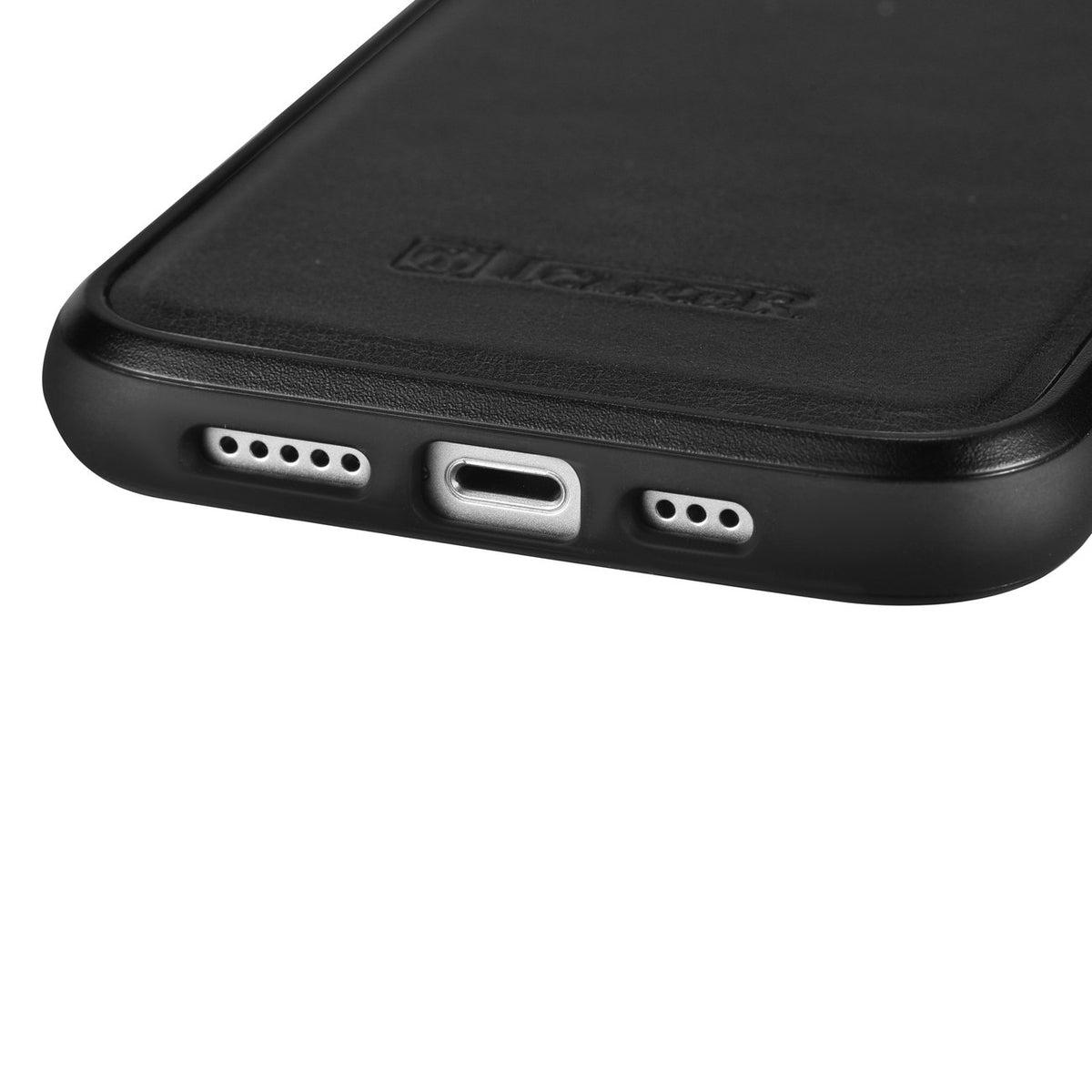 iCarer natūralios odos dėklas iPhone 14 Plus – juodas