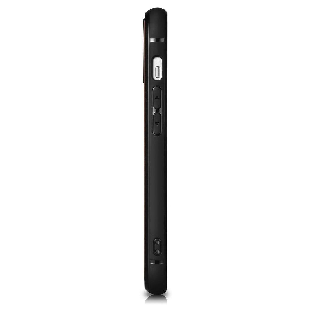 iCarer natūralios odos dėklas iPhone 14 Plus – juodas