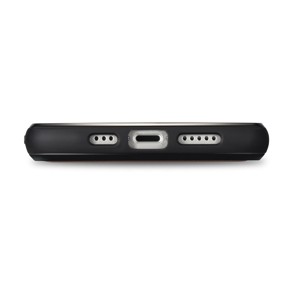 iCarer natūralios odos dėklas iPhone 14 Plus – juodas