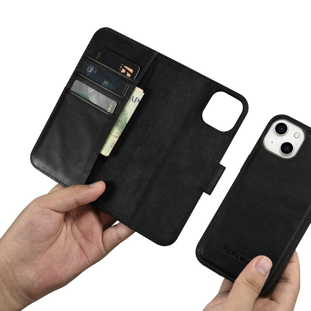 iCarer odinis dėklas iPhone 14 Plus 2in1 su RFID – juodas