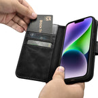 iCarer odinis dėklas iPhone 14 Plus 2in1 su RFID – juodas