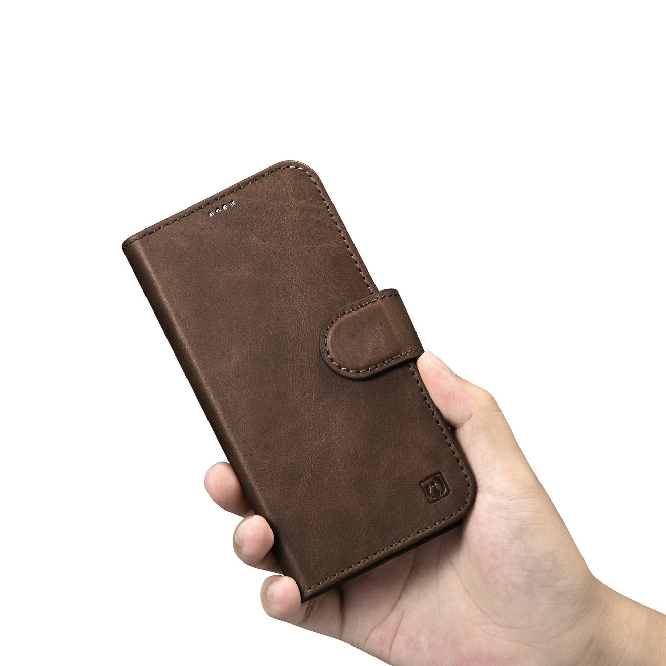 iCarer odinis Anti‑RFID dėklas iPhone 14 Plus – rudas