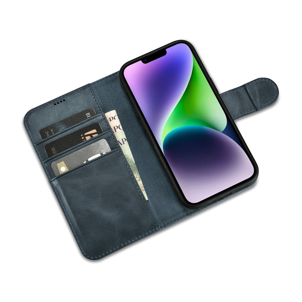 iCarer odinis RFID dėklas iPhone 14 Plus – mėlynas