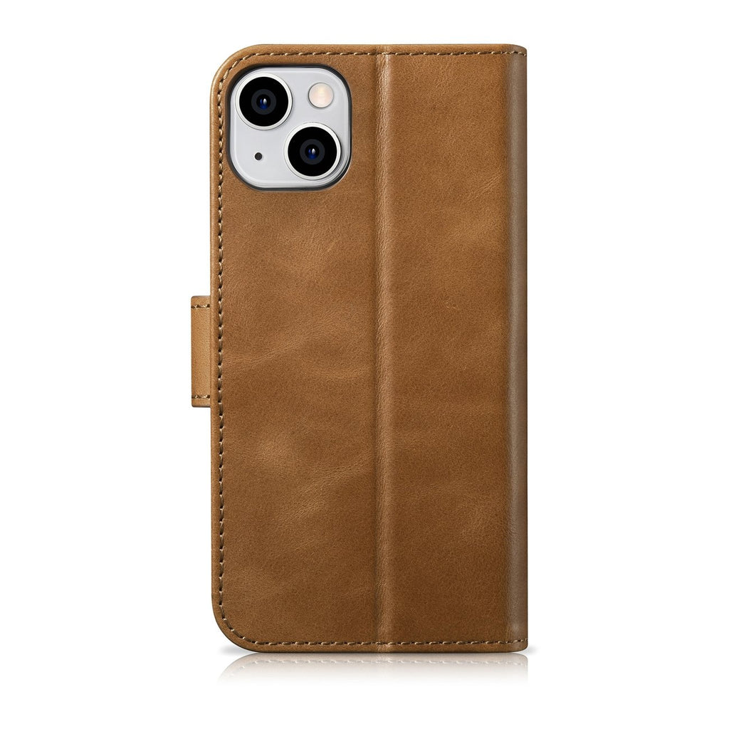 iCarer odinis 2in1 dėklas iPhone 14 Plus – rudas, RFID