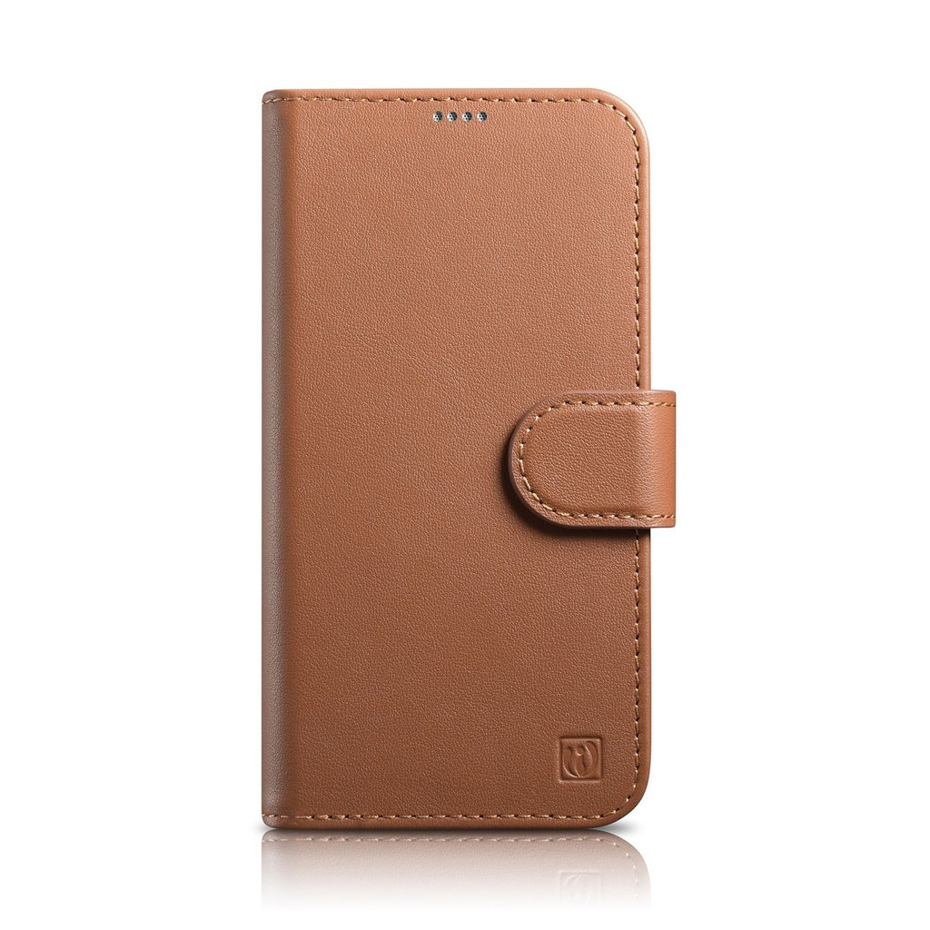 iCarer odinis 2in1 dėklas iPhone 14 su RFID – rudas