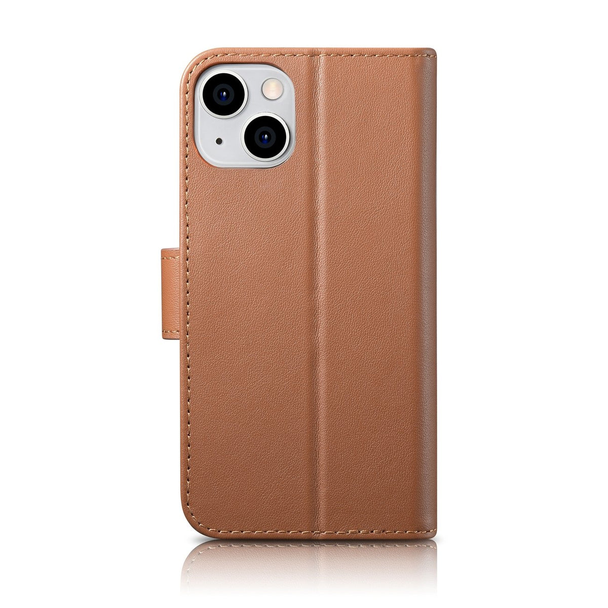 iCarer odinis 2in1 dėklas iPhone 14 su RFID – rudas