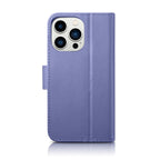 iCarer odinis piniginės tipo dėklas iPhone 14 Pro – violetinis