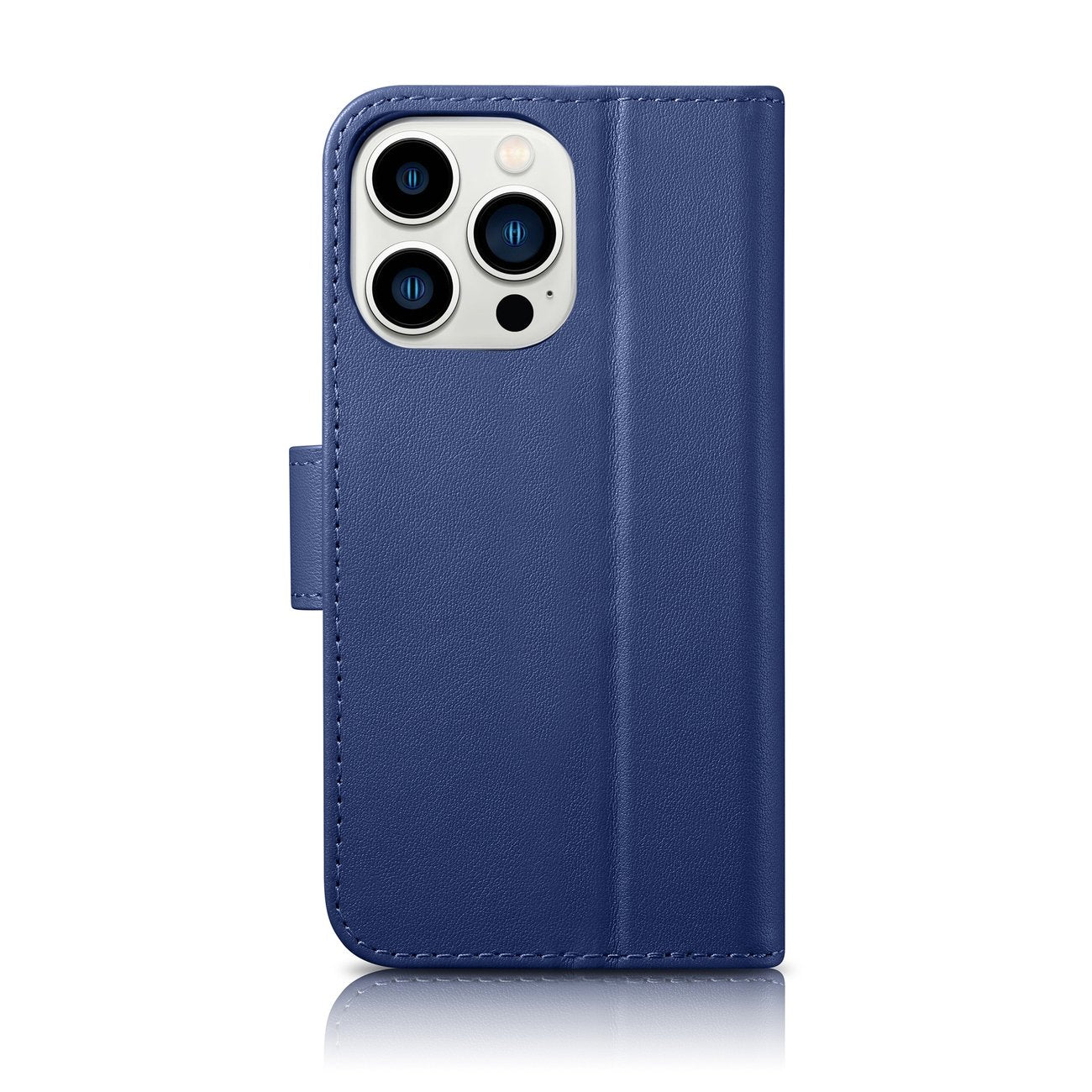 iCarer odinis dėklas-piniginė iPhone 14 Pro – mėlynas