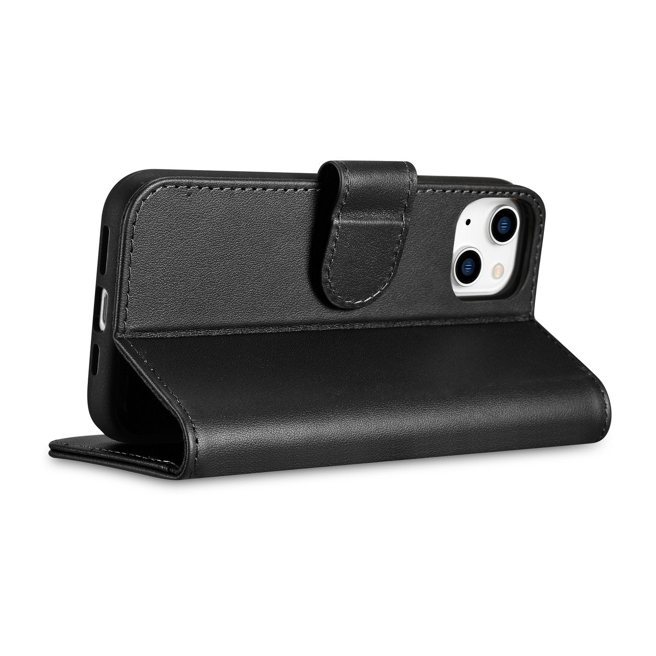 iCarer 2in1 odinis dėklas-piniginė iPhone 14 Plus su Anti-RFID – juodas