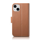 iCarer odinis Anti‑RFID dėklas iPhone 14 Plus – rudas