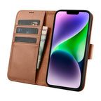 iCarer odinis Anti‑RFID dėklas iPhone 14 Plus – rudas