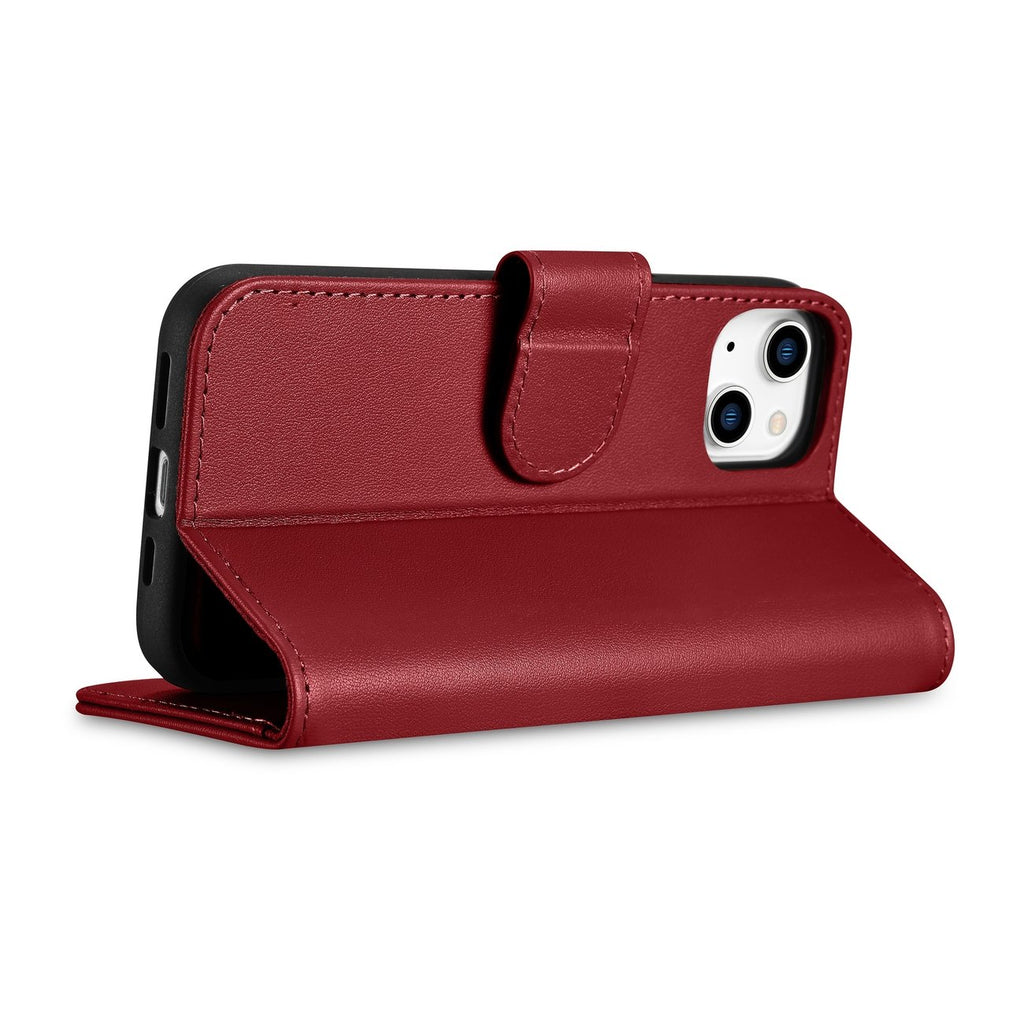 iCarer odinis Anti-RFID dėklas iPhone 14 Plus – raudonas