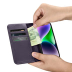 iCarer odinis Anti-RFID dėklas iPhone 14 Plus – violetinis