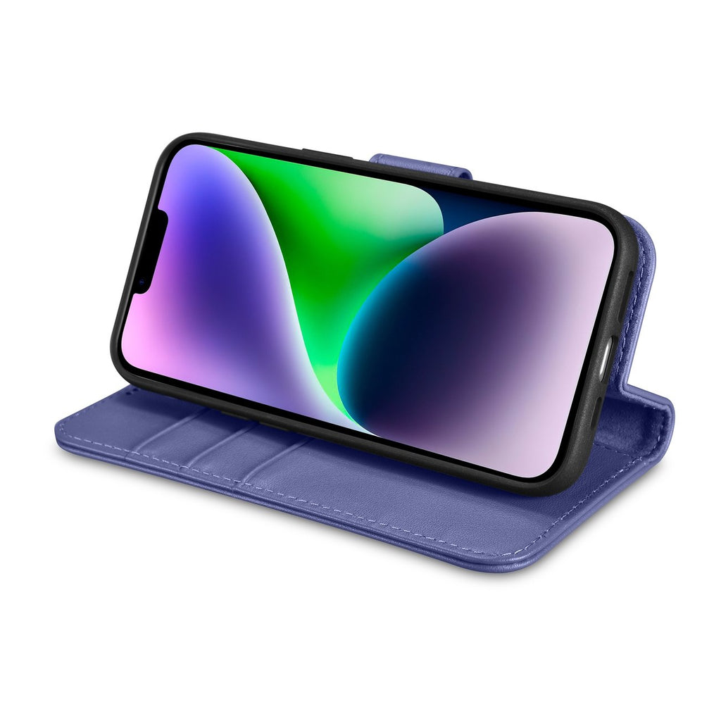 iCarer odinis anti-RFID dėklas iPhone 14 Plus – violetinis
