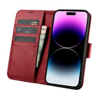 iCarer odinis 2in1 RFID dėklas iPhone 14 Pro Max – raudonas