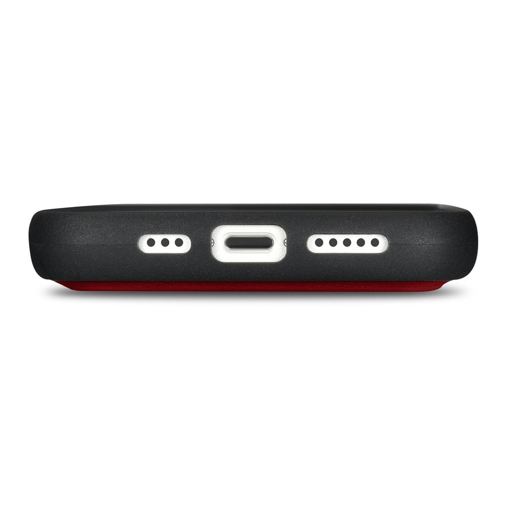 iCarer odinis 2in1 RFID dėklas iPhone 14 Pro Max – raudonas