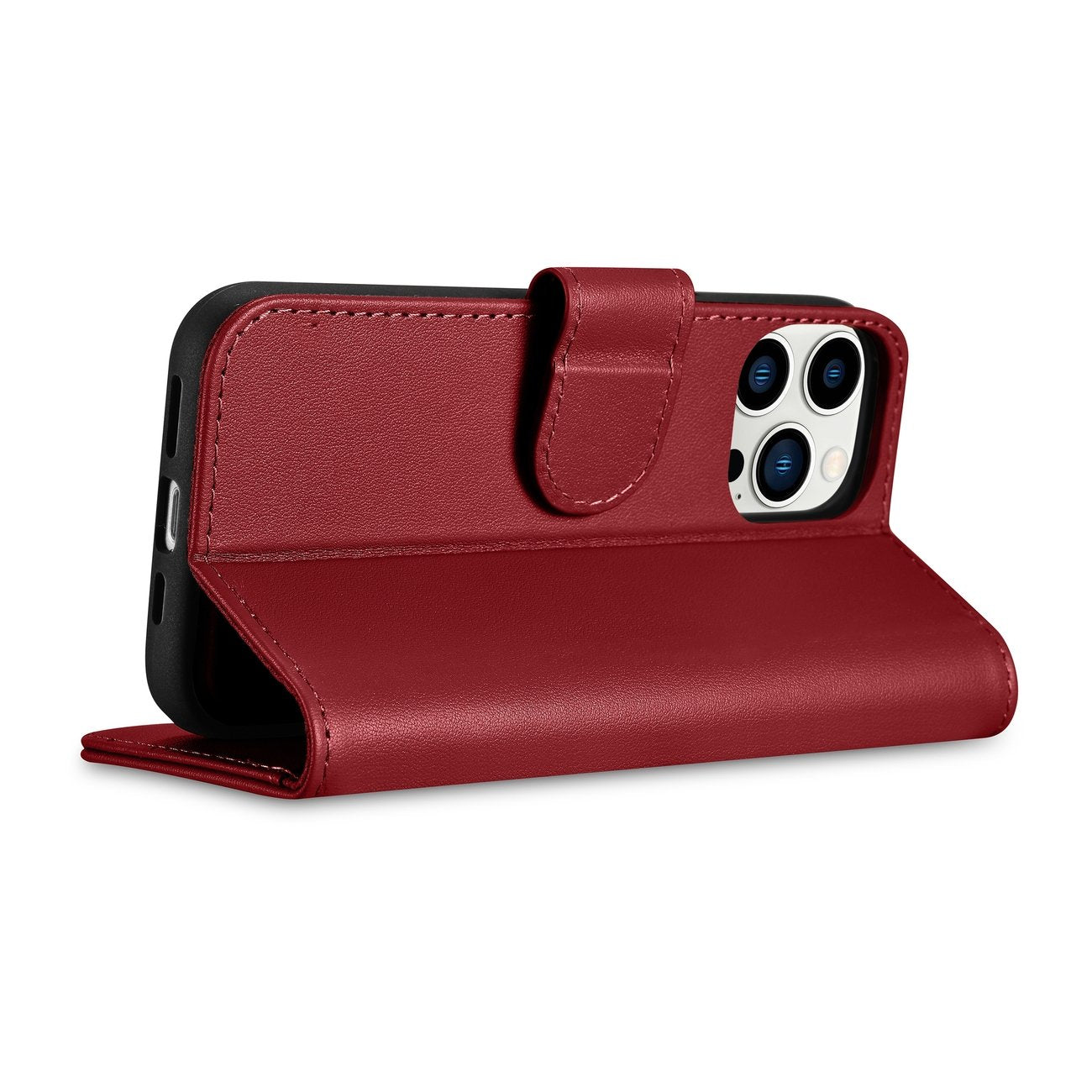 iCarer odinis 2in1 RFID dėklas iPhone 14 Pro Max – raudonas