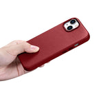 iCarer odinis MagSafe dėklas iPhone 14 Plus – raudonas