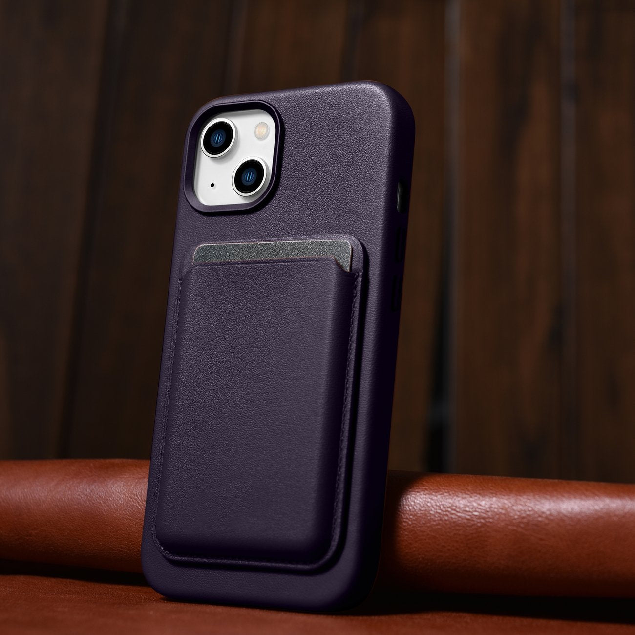 iCarer odinis MagSafe dėklas iPhone 14 Plus – tamsiai violetinis