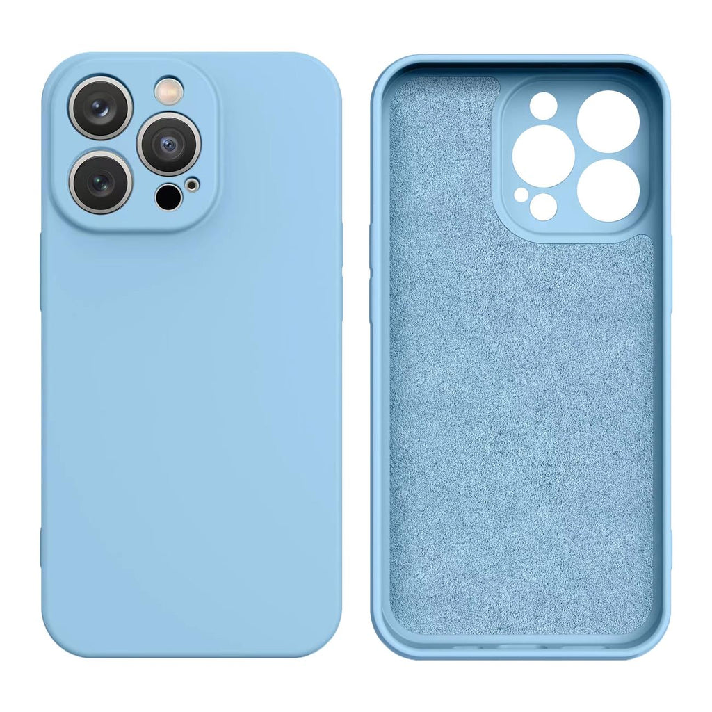 Silikoninis dėklas iPhone 14 Plus – šviesiai mėlynas