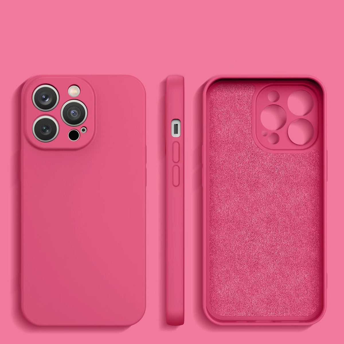 Silikoninis dėklas iPhone 14 Plus – fuksija