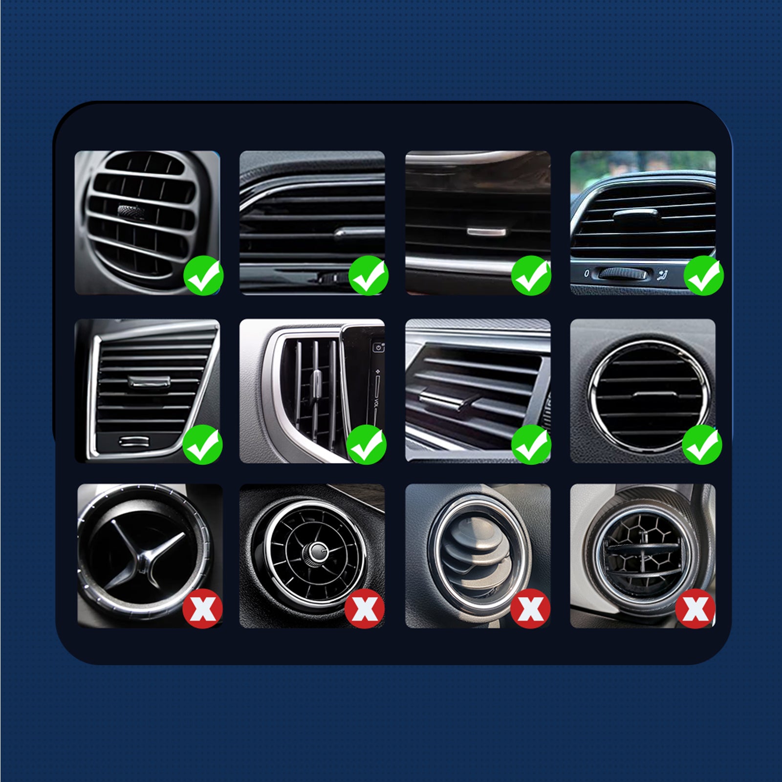 Joyroom automobilinis telefono laikiklis su 15W Qi belaidžiu įkrovikliu (suderinamas su MagSafe) ventiliacijos grotelėms, sidabrinis (JR-ZS291)