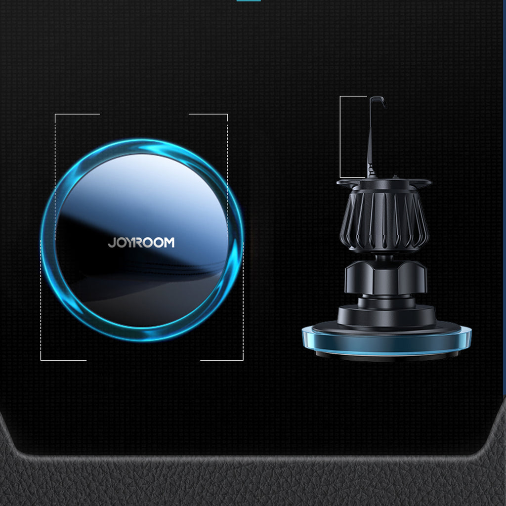 Joyroom automobilinis telefono laikiklis su 15W Qi belaidžiu įkrovikliu (suderinamas su MagSafe) ventiliacijos grotelėms, sidabrinis (JR-ZS291)