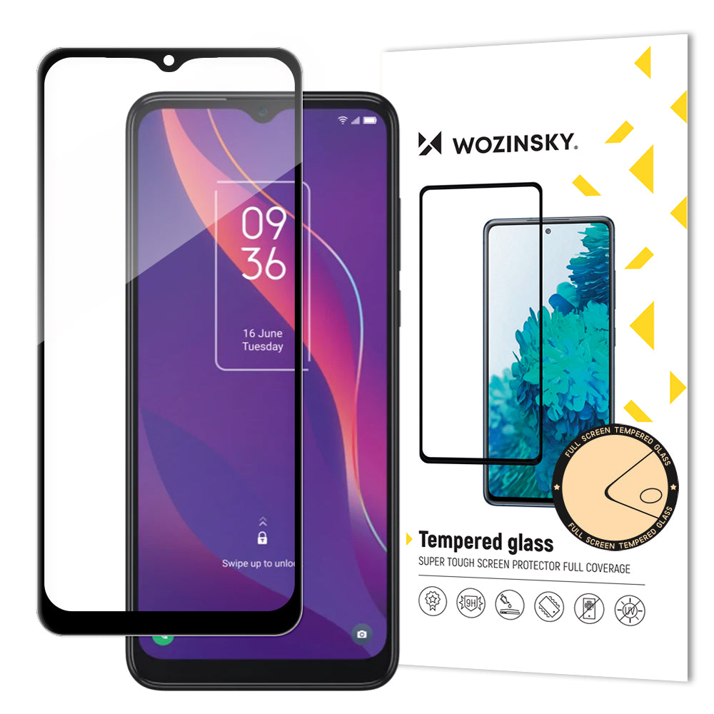 Wozinsky itin kietas Full Glue grūdintas stiklas per visą ekraną su rėmeliu Tinka dėklui TCL 306 juodas -- Cell phone...