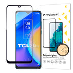 Wozinsky Visas klijais grūdintas stiklas, skirtas TCL 20 SE 9H viso ekrano su juodu rėmeliu -- Cell phone tempered glass