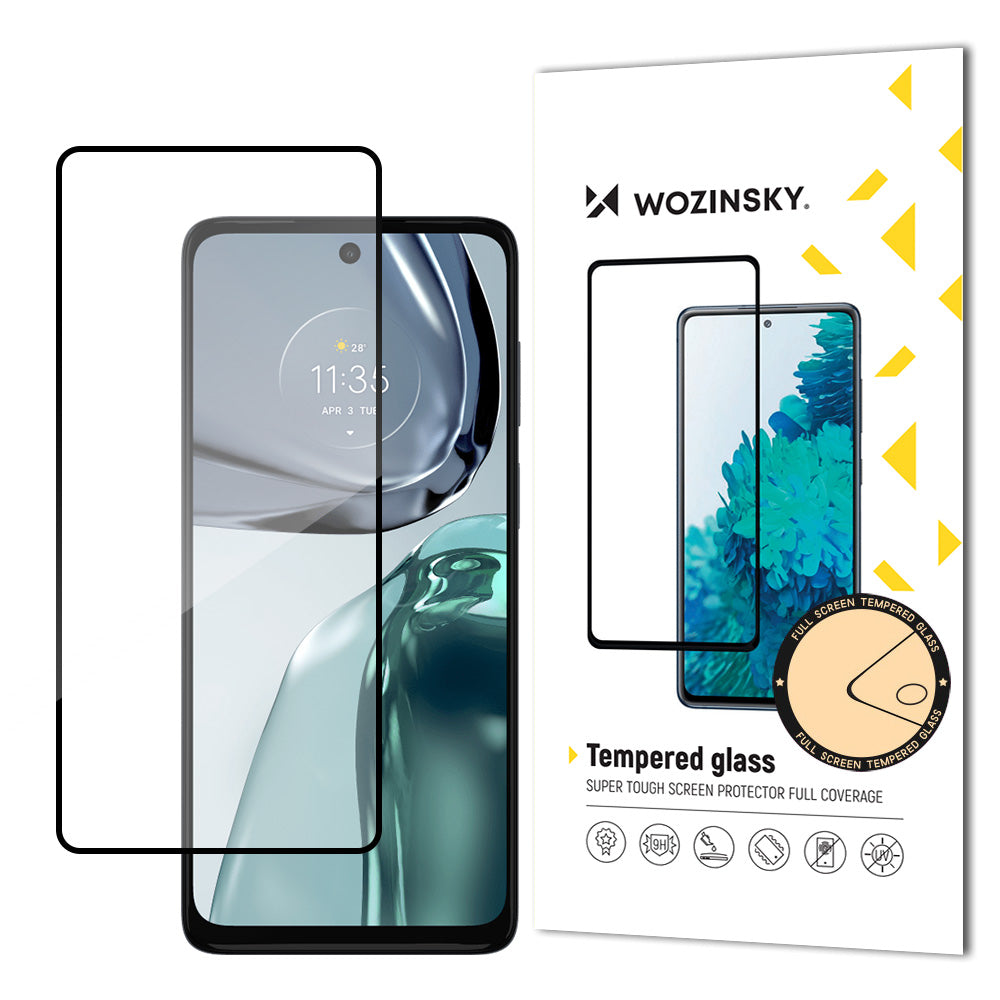 Wozinsky visiškai klijais grūdintas stiklas, skirtas Motorola Moto G62 -- Motorola g62