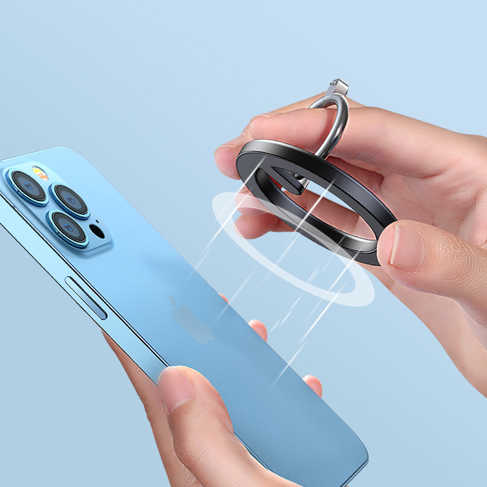 Joyroom daugiafunkcis magnetinis automobilinis laikiklis su žiedu telefonui juodas (JR-ZS294)