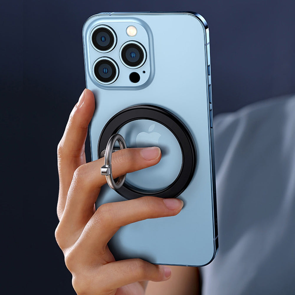 Joyroom daugiafunkcis magnetinis automobilinis laikiklis su žiedu telefonui juodas (JR-ZS294)