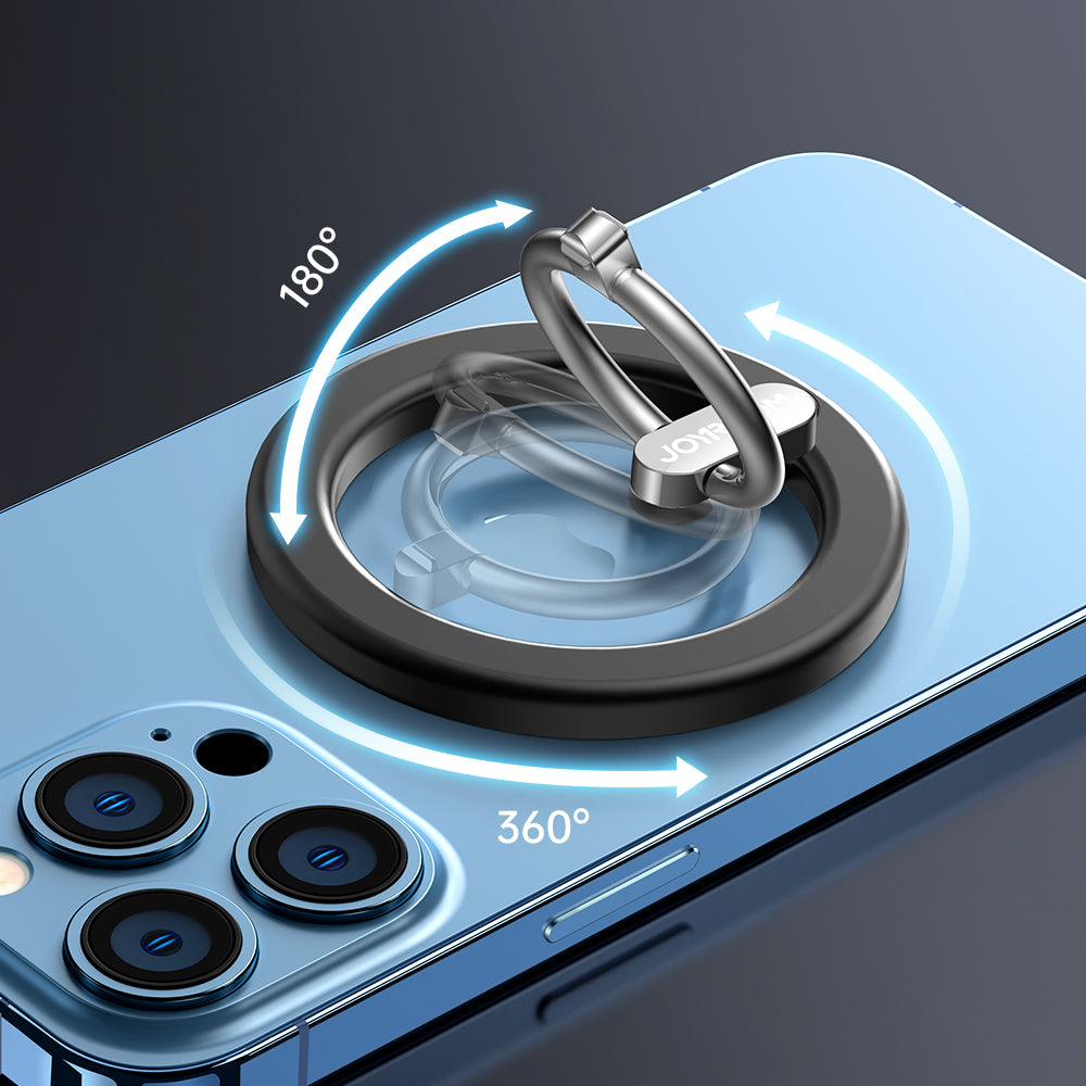 Joyroom daugiafunkcis magnetinis automobilinis laikiklis su žiedu telefonui juodas (JR-ZS294)