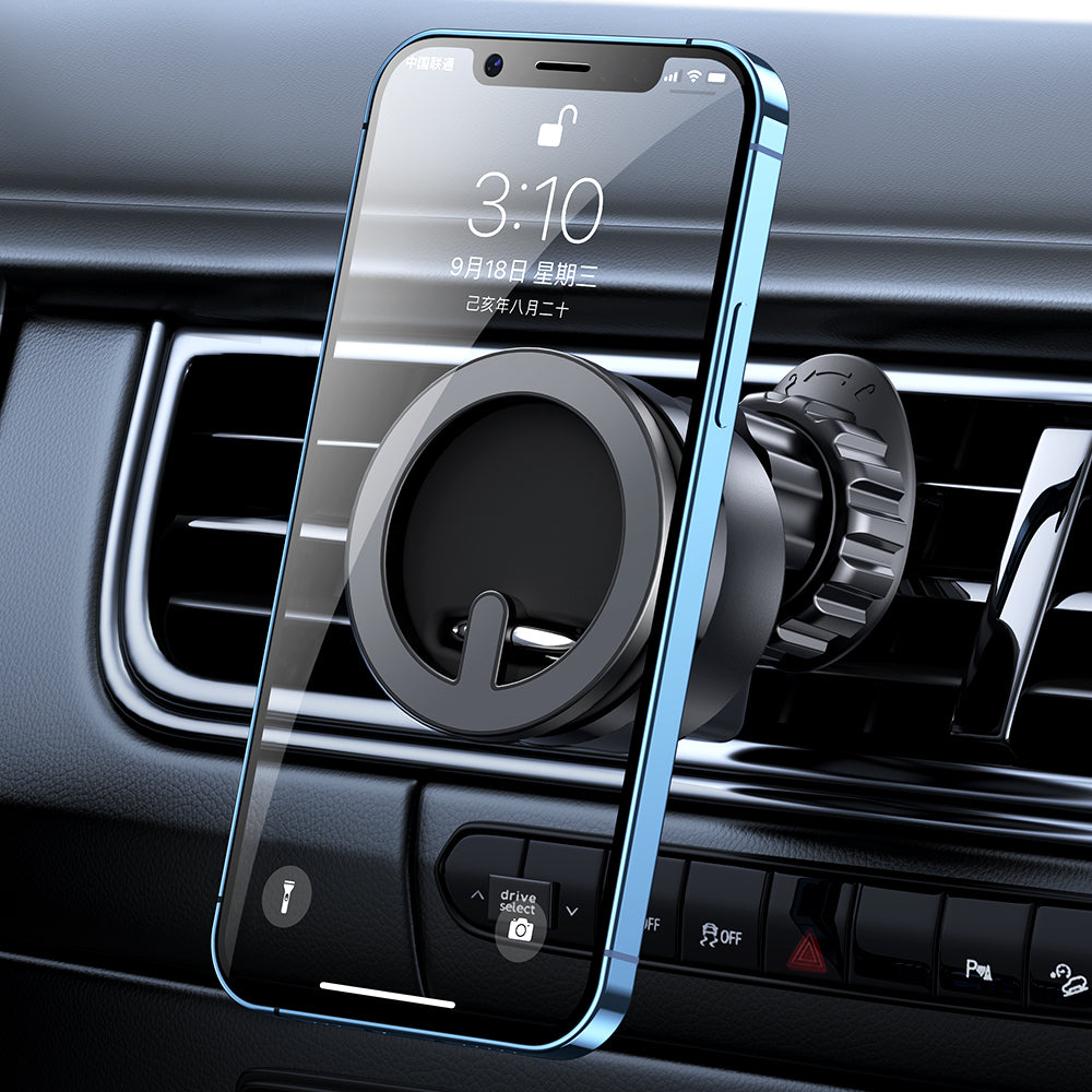 Joyroom daugiafunkcis magnetinis automobilinis laikiklis su žiedu telefonui juodas (JR-ZS294)