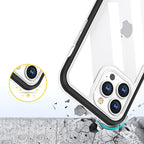 Skaidrus „Clear 3in1“ dėklas Samsung Galaxy A03 – mėlynas -- Samsung Galaxy A03