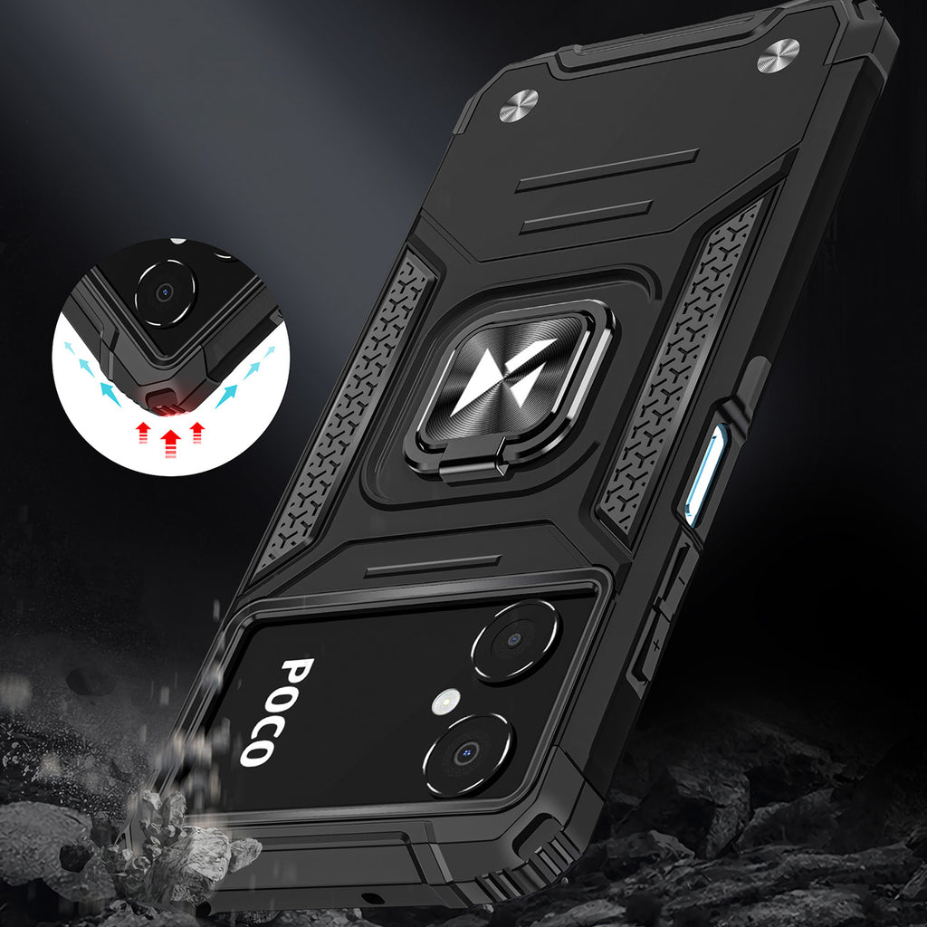Wozinsky Ring Armor dėklas Samsung Galaxy A03 – juodas su žiedu -- Samsung Galaxy A03