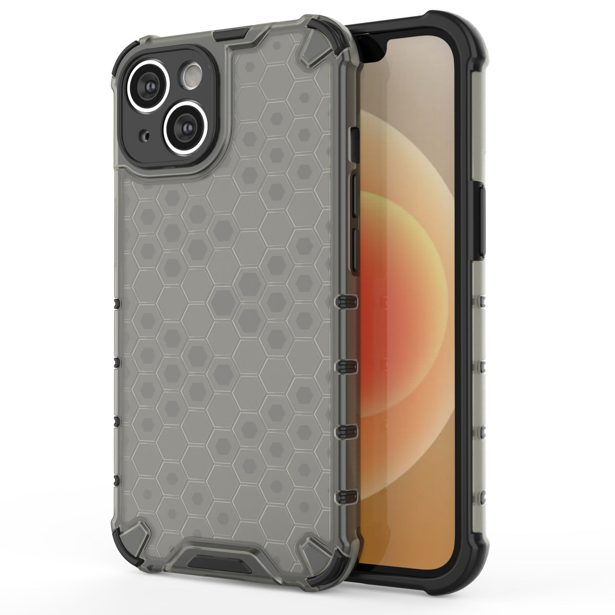 Honeycomb dėklas iPhone 14 – juodas, šarvuotas