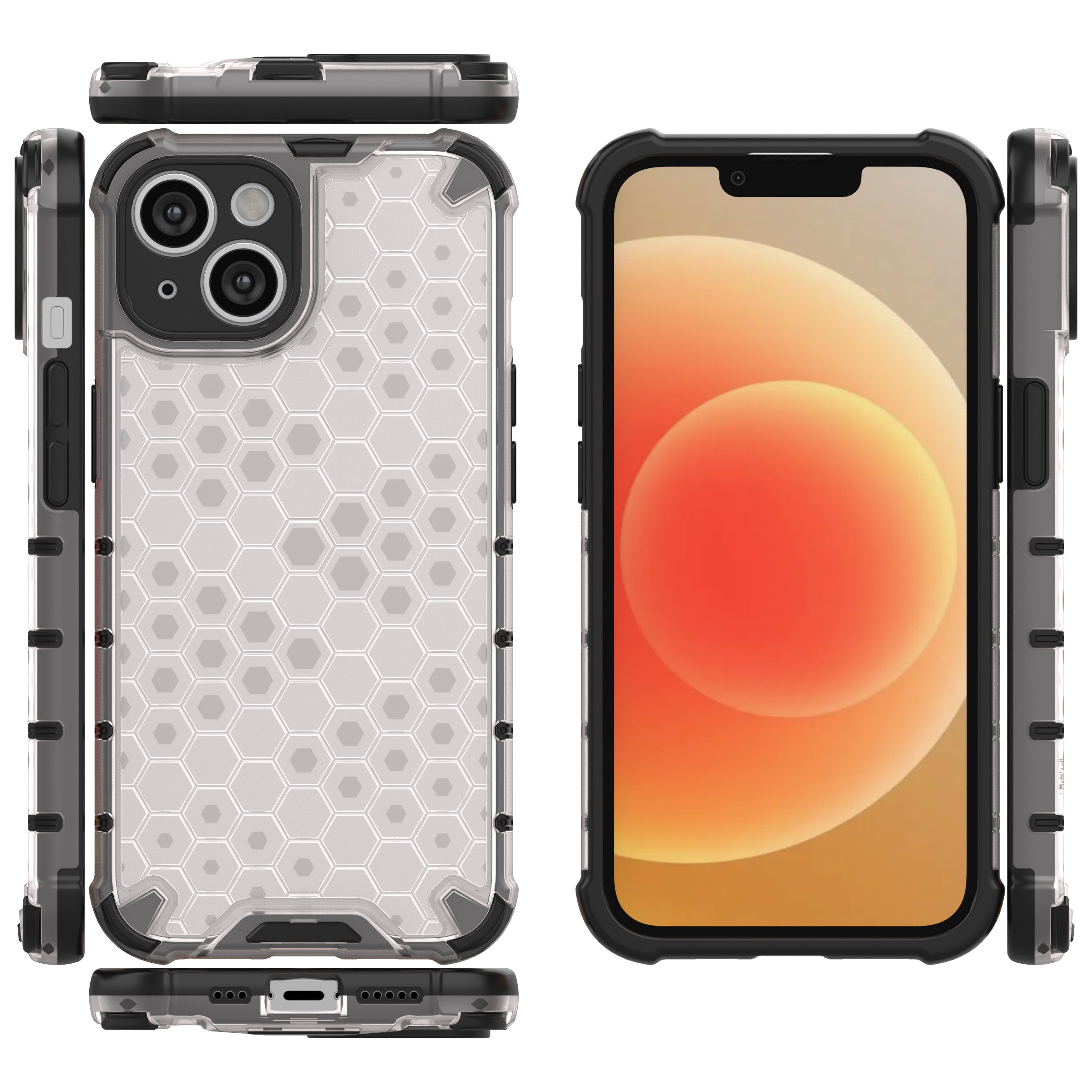 Honeycomb šarvuotas dėklas iPhone 14 – mėlynas