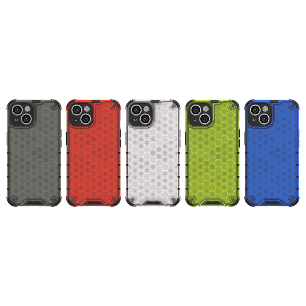 Honeycomb šarvuotas dėklas iPhone 14 – mėlynas