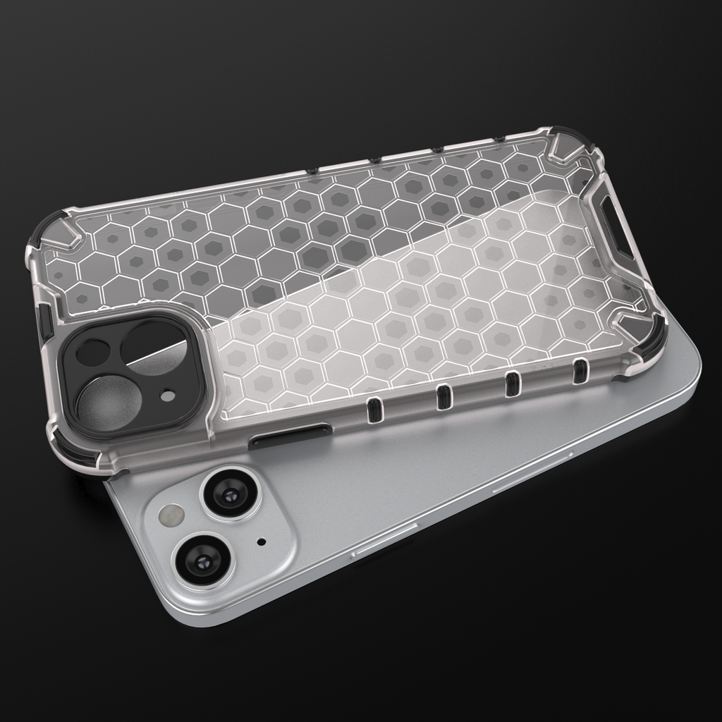 Honeycomb šarvuotas dėklas iPhone 14 – mėlynas