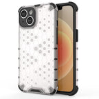 Skaidrus hibridinis dėklas iPhone 14 „Honeycomb“